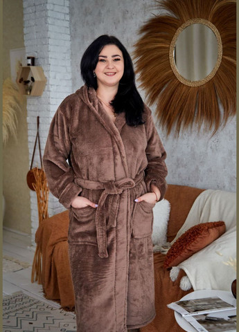 Халат махровый женский батал длинный, теплый No Brand халат (301085071)