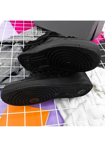 Чорні літні кросівки nike special fled air force 1 black найк аір форс No Brand