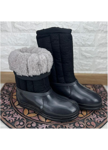 Чоловічі валянки хутряні з калошем шиті VS-007060-10 Чорні Sanlin (303358817)