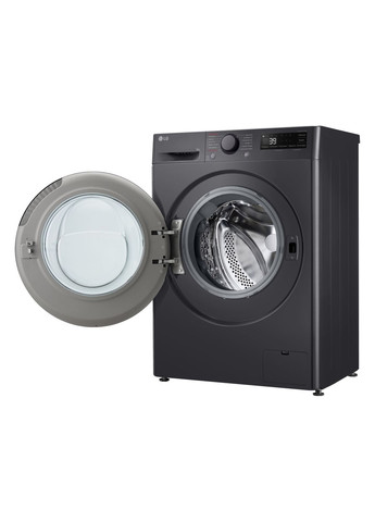 Пральна машина фронтальна, 9кг, 1200, A, 48см, дисплей, пара, інвертор, чорний LG (370617723)