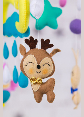 Дитячий музичний мобіль на ліжечко для немовлят WooolyWool «Сонячні сни» з 35 мелодіями (М019) No Brand (342757991)