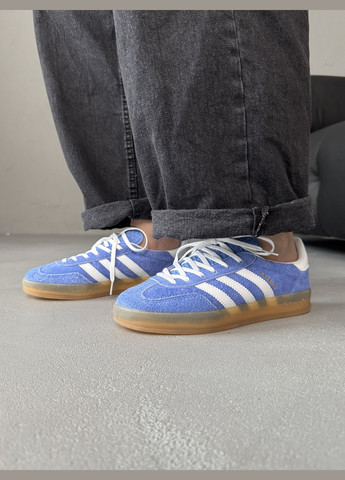 Кросівки жіночі і чоловічі Adidas Gazelle blue | Адідас Газель сині No Brand сірі демісезони (316091182)