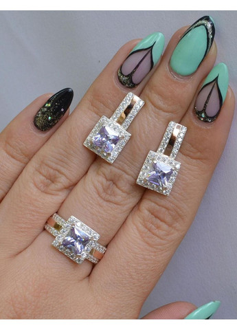 Серебряный набор с золотыми вставками Silver Style (367268246)