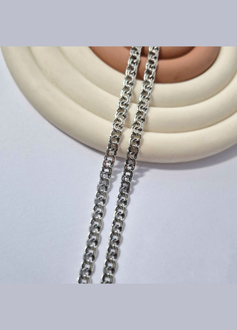 Срібний чорнений ланцюжок ланцюг Бісмарк Плоский см 12.21г срібло 925 проби Чорнений л11 No Brand (315438394)