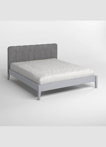 Односпальная деревянная кровать Лондон ДК (RAL-7040)/Аляска 93 (Серый) Б1 80х190 см (MBG-6756) Mebigrand (366086248)