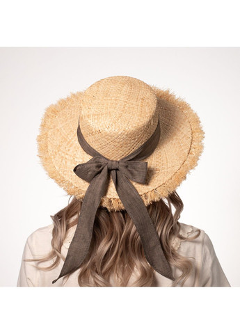 Капелюх канотьє жіночий рафія жовтий ЛАЛІ LuckyLOOK 444-522 (322793018)