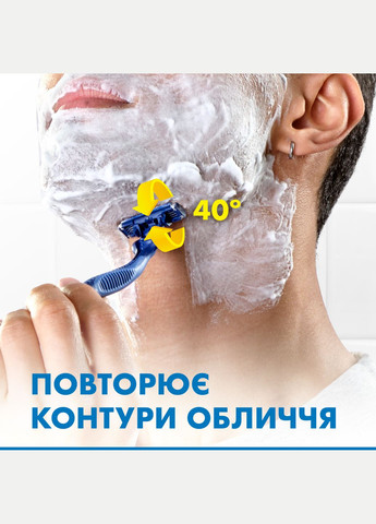 Одноразові станки для гоління Blue 3 Comfort Slalom, 5 шт. Gillette 8006540808689 (328394264)