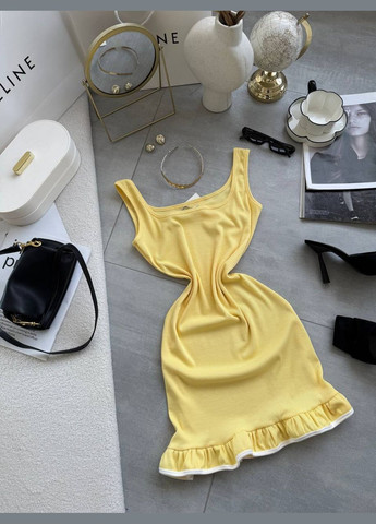 Желтое праздничный платье No Brand