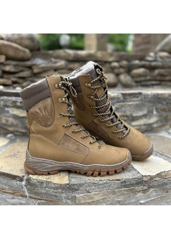 Тактичні чоловічі зимові Берці Шкіряні. 36-49р Койот. Натуральна гідрофобна шкіра! DSZM-1041 36 No Brand (349513261)