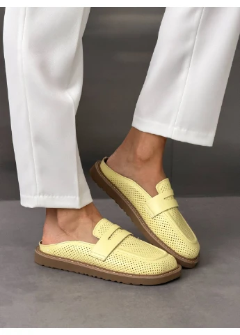 Желтые желтые мюли No Brand
