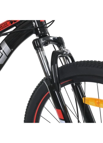 Велосипед MTB2602-2, 26 дюймов, алюминиевая рама 13 Shimano 21SP черно-красный PROF1 (370977959)