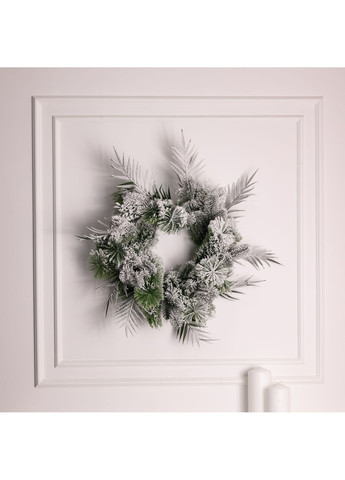 Штучний хвойний вінок Святковий засніжений LUGI (370160457)