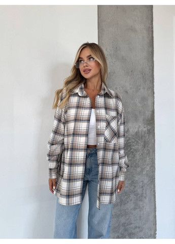 Белая рубашка в клетку Garna