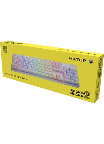 Клавиатура Rockfall 2 Mecha Orange USB White (HTK711) Hator (280940876)