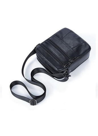 Сумка планшет через плечо мужская из натуральной кожи маленькая Черный 37606 Vintage (353690009)