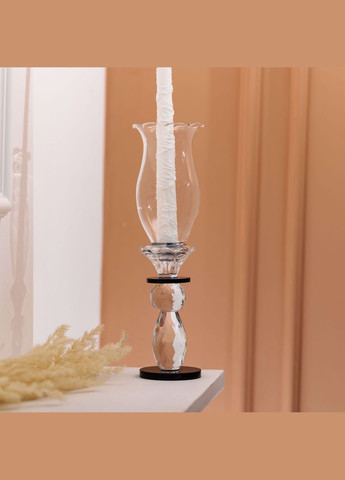 Подсвечник декоративный Fantasy стеклянный 29 см Yiwu (328088463)