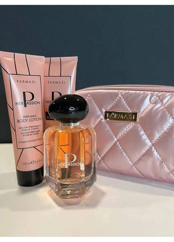 Набор парфюмированная вода + гель для душа + лосьон для теля + косметичка Her Passion Farmasi (370604379)