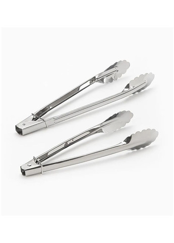 Щипцы кухонные универсальные из нержавеющей стали "Лепесток" для барбекю гриля мяса, рыбы, овощей 27 см Kitchen Master (314459739)