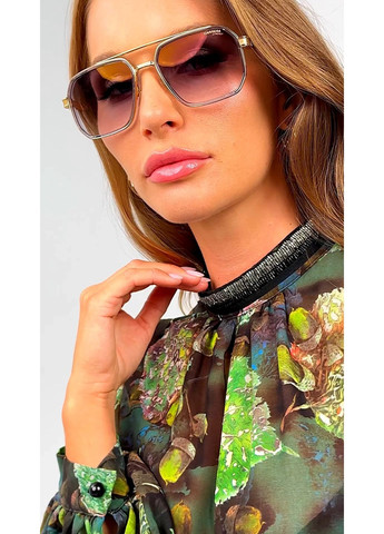 Комбинированная шифоновая блуза в эксклюзивный принт - ua42 / eu36 Iren Klairie