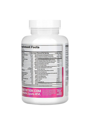 Жіночий мультивітамін 120 таблеток вітамін для кісток очей імунітету мінерали здоров'я США EVLution Nutrition (373619953)