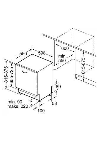 Встраиваемая посудомоечная машина SMV25AX06E Bosch