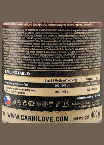Корм вологий Dog k консерви для собак з північним оленем 400 г🐕🦺 Carnilove (342374120)