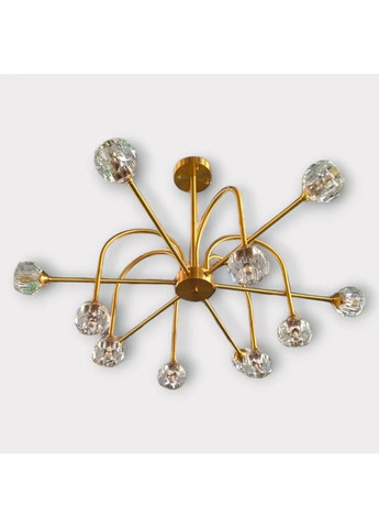 Світлодіодна люстра Тюльпанчик 5010 (Золота) на 12 плафонів No Brand (331639888)