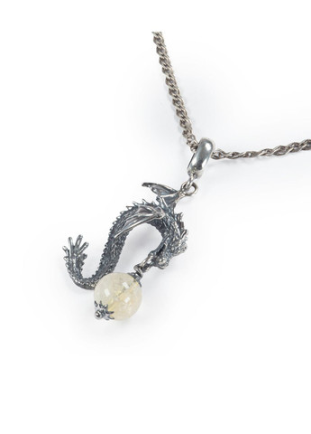Подвеска "Дракон" Цитрин 10 мм, серебро Fursa fashion (352166370)
