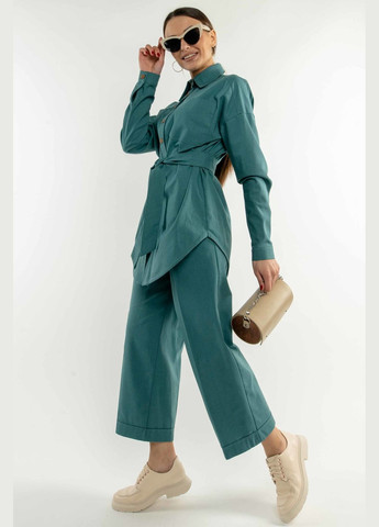 Бирюзовая повседневный рубашка RiMari