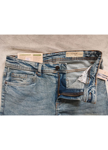 Голубые зауженные джинсы Slim fit Livergy