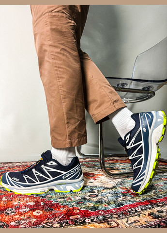 Синій всесезон кросівки чоловічі salomon xt-6 lab blue green | саломон хт-6 сині No Brand