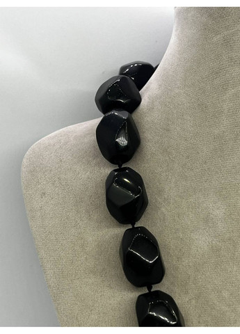 Намисто Агат 56 см Чорний (10288) No Brand (356109193)