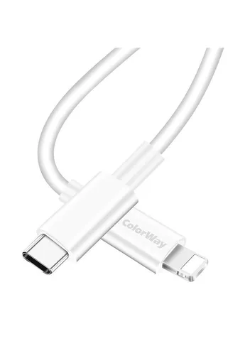 Кабель USB Type-C - Lightning (M/M), 3.0 А, 1 м, White (CW-CBPDCL032-WH) Colorway (336957302)