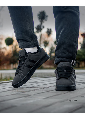 Серые зимние зимние кроссовки camp fur dark grey Stilli Campus