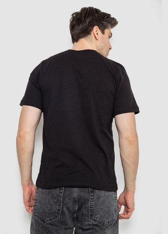 Чорна футболка чоловіча з принтом Ager 241R1909