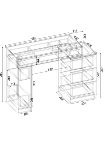 Стіл туалетний Трюмо Крістал Континент (314935783)