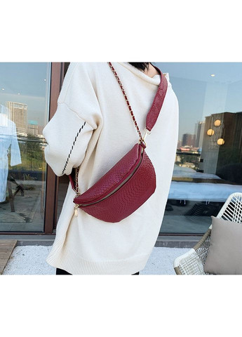 Жіноча бананка сумочка на груди з екошкіри коричнева ProDobro (363258995)