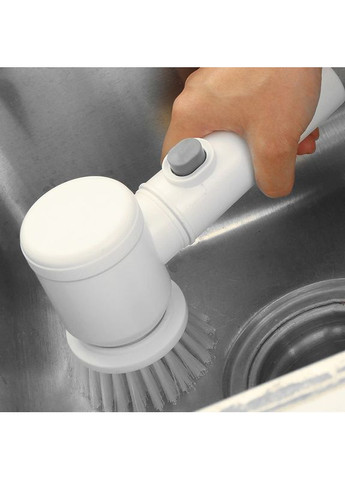 Электрическая щетка для мойки и различных поверхностей аккумуляторная с насадками White No Brand (350349248)