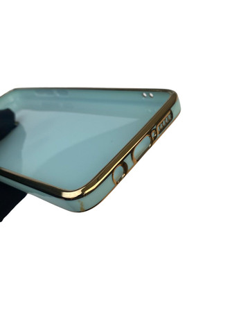 Чохол для Redmi Note 8 Pro глянцевий з кільцем MagSafe із золотою окантовкою на сяомі редмі нот 8 про бірюзовий gs1 Xiaomi (366228516)