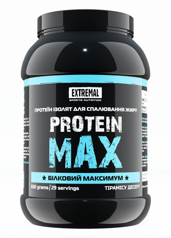 Протеїн Protein Max 650 г Тірамісу десерт Протеїн Ізолят для М’язів і Схуднення Extremal (279835780)