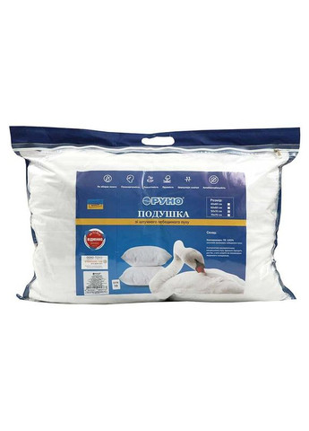Подушка 50x70 - Lux штучний пух сатин біла (15945) Руно (307413889)