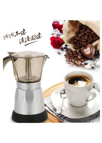 Гейзерна електрична кавоварка на 6 чашок 300 мл Алюміній (М10600243) BNORSY (316258195)