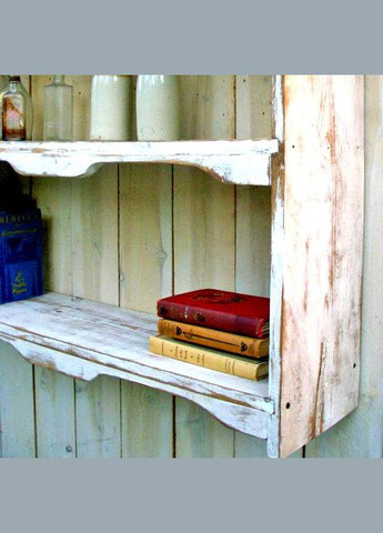 Настінна книжкова полиця з дерева Поттер шеббі (КПГ-001428) No Brand (328076661)