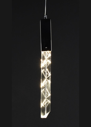 Люстра светодиодная подвесная LED светильник для квартиры на потолок лэд 27630 Черный 35-200х10х10 см. Sunnysky (364753239)