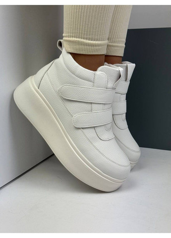 Зимние 531 ботинки зимние белые кожаные Yimeili