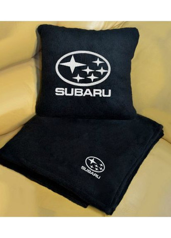 Автомобильный плед и подушка с вышивкой логотипа "SUBARU" цвет на выбор. No Brand (369717223)