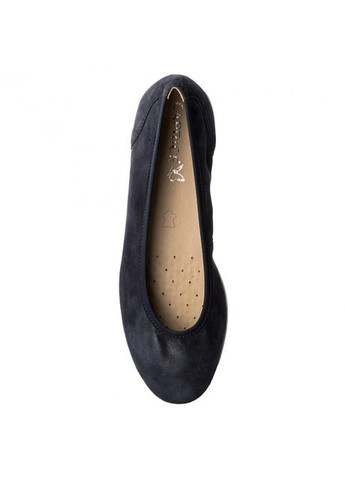 Женские женские балетки на танкетке тм Caprice | синие натуральный нубук (338228768)