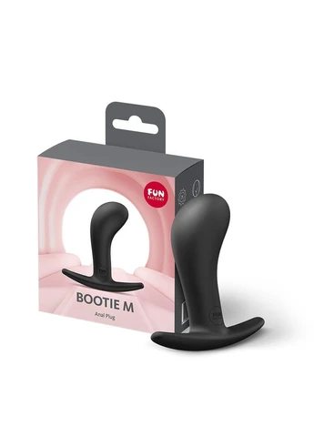 Анальная пробка BOOTIE M Black, диаметр 3,3 см, тонкий ограничитель Fun Factory (386868263)