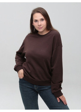 Коричневий світшот жіночий коричневий вільний Whitney однотонний (362039223)