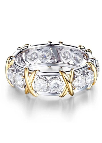 Кольцо женское роскошное колечко под серебро и золото с белыми фианитами Twist р. 15 Fashion Jewelry (285110634)